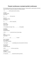 Present continuous or present perfect continuous