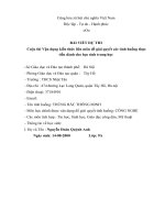 Vận dụng kiến thức liên môn để giải quyết tình huống thùng rác thông minh