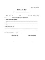 Mẫu biên bản cuộc họp