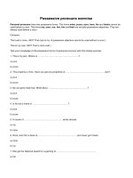 Possessive pronouns exercise