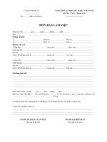 Mẫu biên bản làm việc