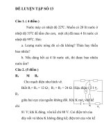 ĐỀ  LUYỆN TẬP VẬT LÝ SỐ  13
