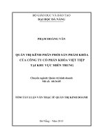 Quản trị kênh phân phối sản phẩm khóa của công ty cổ phần khóa Việt Tiệp tại khu vực Miền Trung