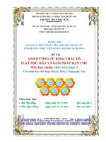 van dụng kiến thức liên môn giải quyết tình huống thực tiễn ảnh hưởng từ khai thác đá ở xã phú mãn và giải pháp hạn chế