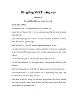 Bài giảng SHPT nâng cao