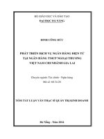 Phát triển dịch vụ ngân hàng điện tử tại ngân hàng TMCP ngoại thương Việt Nam, chi nhánh Gia Lai.