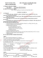 Đề cương ôn tập hóa học khối 11 học kì1