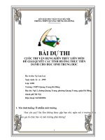 vaận dụng kiến thức liên môn giải quyết tình huống thực tiễn ô nhiễm môi trường