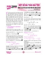 Một số bài toán giải tích trong các kì thi giải toán trên máy tính cầm tay