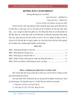 HƯỚNG DẪN CÁCH FORMAT (Hướng dẫn dùng trên word 2007)