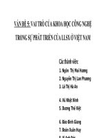 Thuyết trình VAI TRÒ CỦA KHOA HỌC CÔNG NGHỆ TRONG SỰ PHÁT TRIỂN CỦA LLSX Ở VIỆT NAM