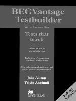 Bec Vantage Testbuilder with Answer Key Book
