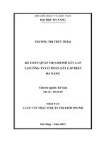 Kế toán quản trị chi phí xây lắp tại công ty cổ phần xây lắp điện Đà Nẵng