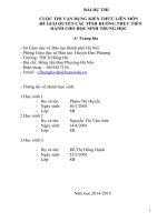 van dụng kiến thức liên môn để giải quyết tình huống thực tiễn biện pháp để trồng chuối tiêu đạt hiệu quả cao