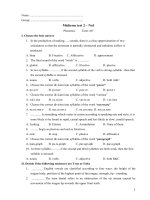 Đề ngữ âm Tiếng Anh 01