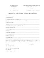 Giấy chứng nhận đăng ký chương trình liên kết