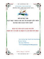 bảo vệ vốn gen loài người một số vấn đè xã hội của di truyền học