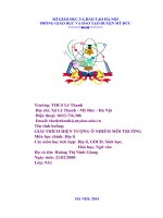 dự thi tích hợp liên môn giải quyết tình huống giải thích hiện tượng ô nhiễm môi trường