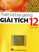 Thiết kế bài giảng giải tích lớp 12   tập 1