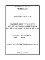 Phát triển dịch vụ ngân hàng điện tử tại ngân hàng thương mại cổ phần Eximbank, chi nhánh Đà Nẵng