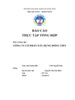 Báo cáo thực tập tổng hợp tại Công ty Cổ phần xây dựng Đồng Tiến