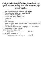 vận dụng kiến thức liên môn để giải quyết các tình huống thực tiễn giải quyết vấn đề rác thải hiện nay