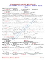 Bài tập trắc nghiệm hóa hữu cơ chương dẫn xuất halogen