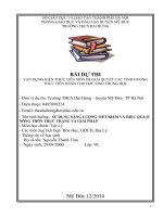 SỬ DỤNG NĂNG LƯỢNG TIẾT KIỆM và HIỆU QUẢ ở NÔNG THÔN THỰC TRẠNG và GIẢI PHÁP