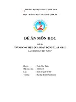 Nâng cao hiệu quả hoạt động xuất khẩu lao động Việt Nam