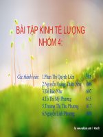 Bài tập kinh tế lượng SỐ LẦN HẸN HÒ TRONG MỘT TUẦN CỦA SINH VIÊN KHI YÊU