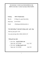 tên tình huống dạy học tích hợp liên môn vì một môi trường xanh   sạch   đẹp