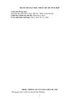 hồ sơ dự thi dạy học theo chủ đề tích hợp biển và đại dương