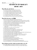 Nội dung ôn tập thi học kì I Hóa 9