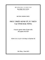 Phát triển kinh tế tư nhân tại Tỉnh Đăk Nông