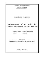 Tạo động lực thúc đẩy nhân viên tại công ty cổ phần Vinatex Đà Nẵng