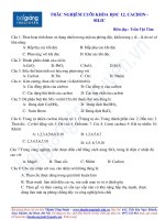 Trắc nghiệm hóa Cacbon - silic