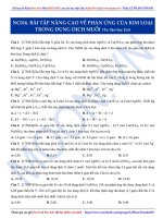 Bài tập nâng cao về phản ứng của Kim loại trong dung dịch muối