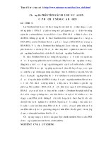 CHƯƠNG 10 PHÂN TÍCH CÁC BIỂU HIỆN CỦA GEN Ở CẤP ĐỘ CHỨC NĂNG CỦA BỘ GEN