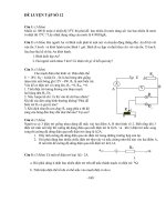 ĐỀ  LUYỆN TẬP VẬT LÝ SỐ  12