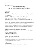 giáo án tích hợp tiết 40 bài 1 làm quen với số nguyên âm