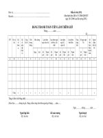 Bảng thanh toán tiền làm thêm giờ