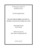 Kế toán trách nhiệm tại công ty cổ phần lâm sản xuất khẩu Đà Nẵng