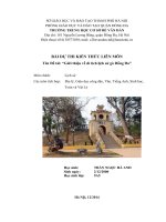 bài dự thi kiến thức liên môn tên đề tài giới thiệu về di tích lịch sử gò đống đa