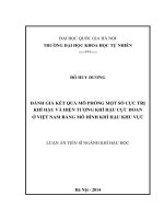Đánh giá kết quả mô phỏng một số cực trị khí hậu và hiện tượng khí hậu cực đoan ở việt nam bằng mô hình khí hậu khu vực