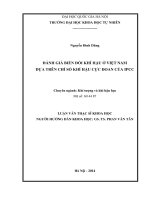 Đánh giá biến đổi khí hậu ở việt nam dựa trên chỉ số khí hậu cực đoan của IPCC