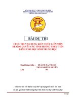 vận dụng kiến thức liên môn vào trình bày lời giải một số bài tập giải bài toán bằng cách lập phương trình hệ phương trình