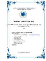 Tiểu luận quản trị ngân hàng Các công cụ phái sinh tín dụng. Thực trạng và khả năng ứng dụng tại Việt Nam