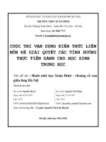 vận dụng kiến thức liên môn giải quyết tình huống thực tiễn đề tài bánh mứt kẹo xuân đỉnh thoáng cổ xưa giữa lòng hà nội