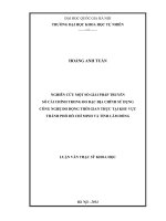 Nghiên cứu một số giải pháp truyền số cải chính trong đo đạc địa chính sử dụng công nghệ đo động thời gian thực tại khu vực thành phố Hồ Chí Minh và tỉnh Lâm Đồng
