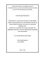 TRANSITIVITY AND ITS REALIZATION IN THE SHORT STORY “THE NIGHTINGALE AND THE ROSE” BY OSCAR WILDE FROM SYSTEMIC FUNCTIONAL GRAMMAR PERSPECTIVE